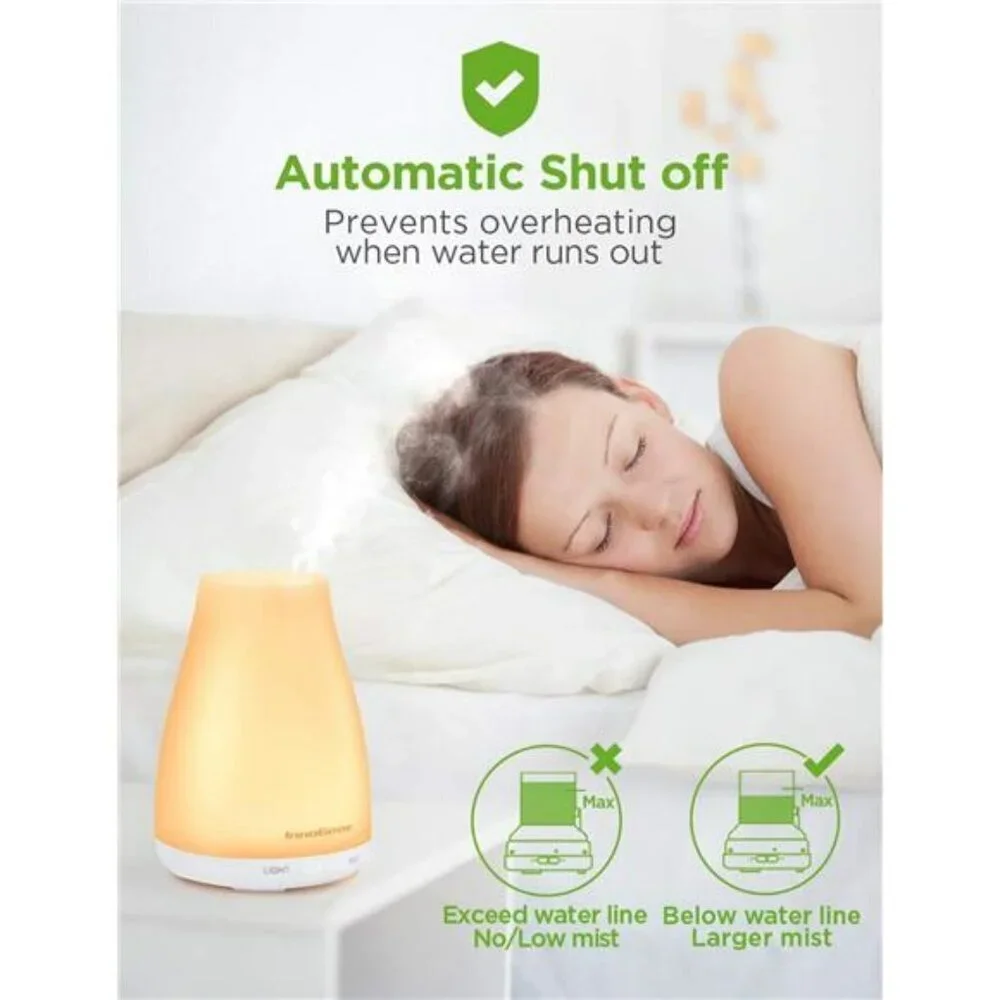 InnoGear Essential Oil Diffuser Premium 5-in-1 Diffusers for Home Scent White